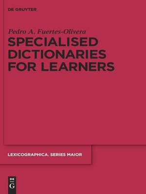 cover image of Specialised Dictionaries for Learners